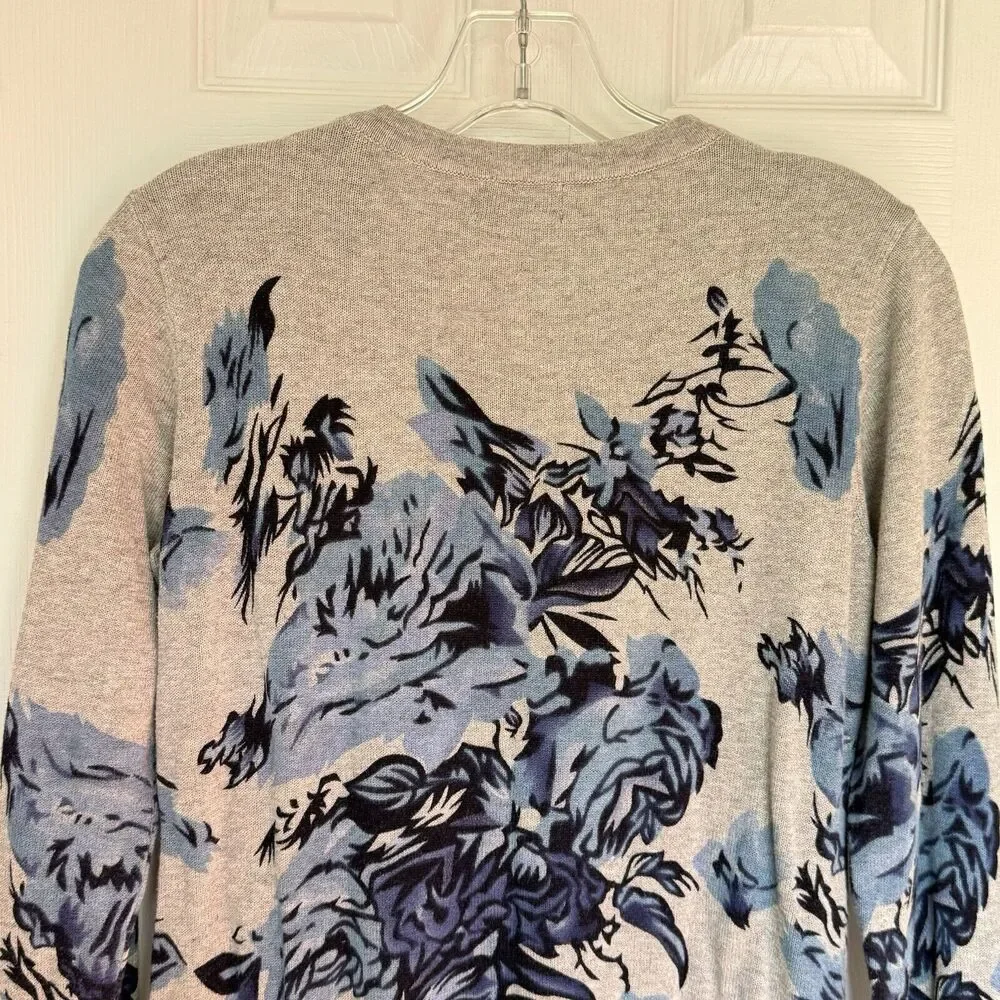 Basic Edition Women's Sweater Cardigan Small Floral
